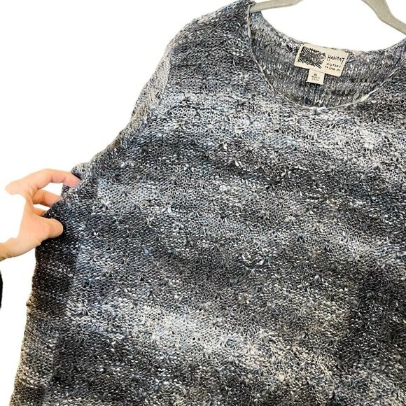 Habitat Clothes To Live In Sweater Blue Marled Pullover Wool Bld Cottage Grandma - Picture 3 of 6